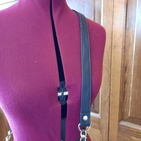 Vintage Y2K Betsey Johnson cream black faux leather quilted heart handbag purse - Picture 2 of 13